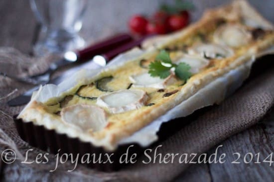 quiche aux courgettes et chèvre frais