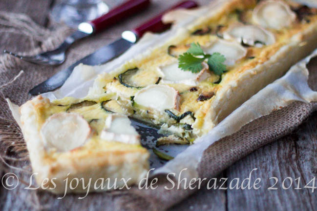 Quiche aux courgettes et chèvre frais