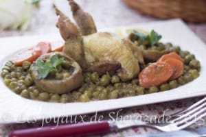 tajine de cailles aux petits pois