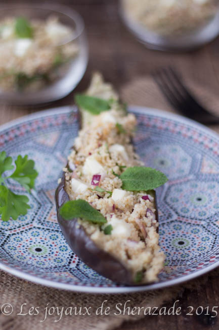 aubergines farcies au couscous 