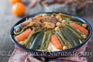 Couscous algérien aux haricots verts