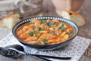 haricots blancs sauce rouge sans viande