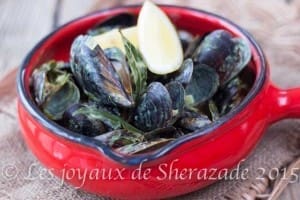 moules à la crème au curcuma sans vin