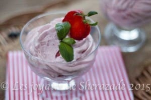 mousse à la fraise avec gélatine