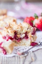 gâteau aux fraises façon crumble