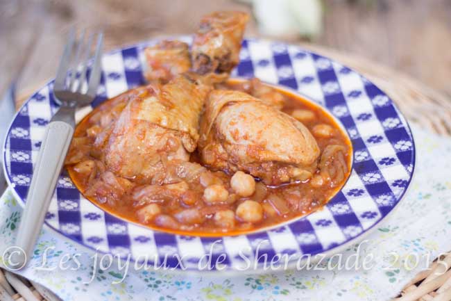 poulet aux oignons, cuisine algérienne 