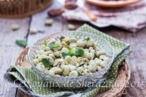 salade de fèves fraiches au citron confit