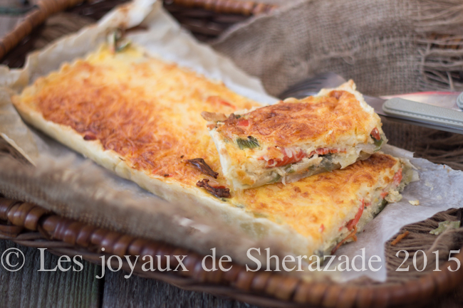 quiche aux poireaux et saumon fumé