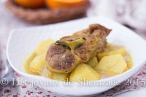 tajine d'agneau aux pomme de terre