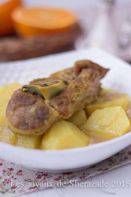tajine d'agneau aux pommes de terre 