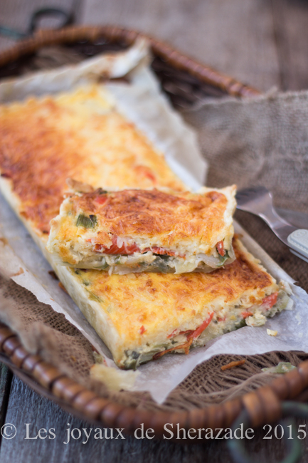 quiche aux poireaux et saumon 
