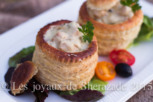 vol au vent poulet et champignons 