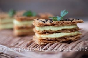 millefeuille salée à la crème de poulet