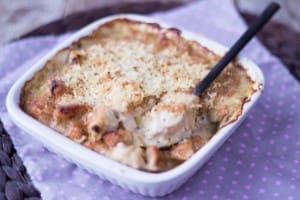 gratin de poulet aux poireaux
