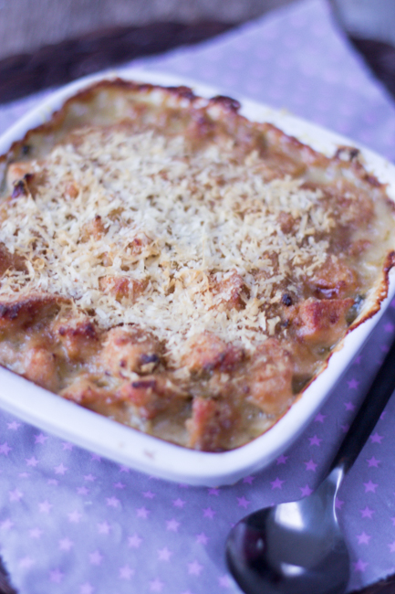 gratin de poulet aux poireaux