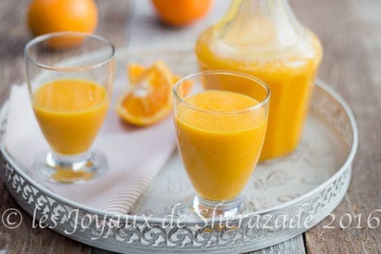 jus d'orange et de carottes