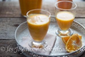 jus d'orange et de carottes