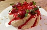 Gâteau au lait à la fraise