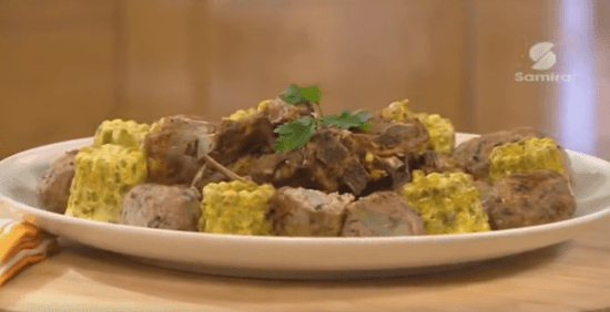 Tajine d’agneau aux petits pois et à la viande hachée farcie, Lamset Chahrazad