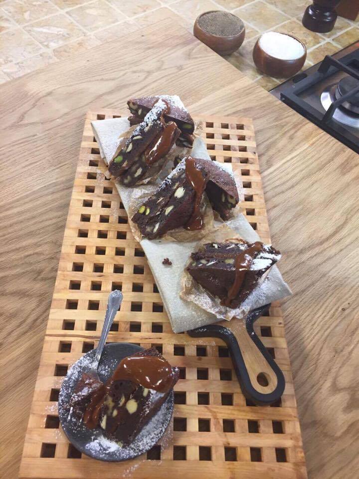 Brownies au chocolat-caramel