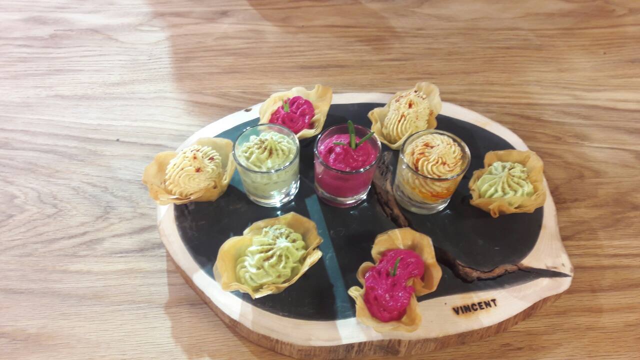 Mini tartelettes au houmous