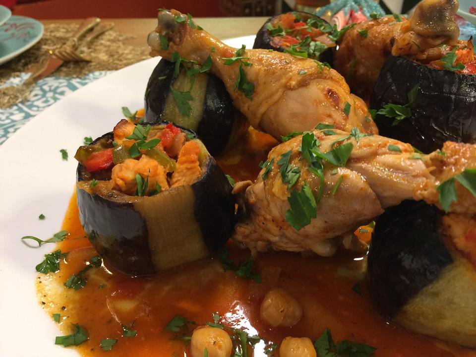 tajine de poulet aubergine