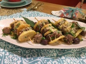 brochette pommes de terre viande hachée