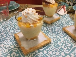 riz au lait à la pêche