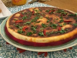 pain farci à la viande hachée à la poêle