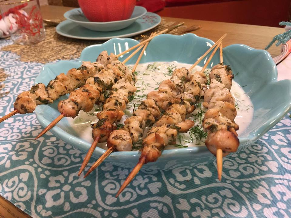 Brochettes de poulet à la grecque - Urbaine City