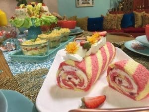 roulé glacé à la fraise