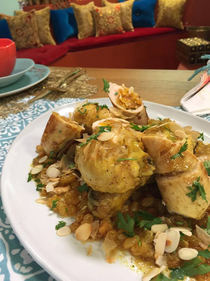 tajine de poulet sucré salé 