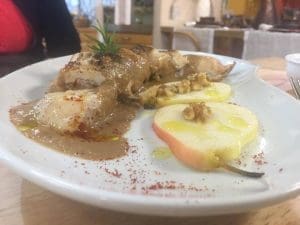 roulé au poulet aux poires
