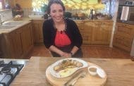 Roulé de poulet aux poires et noix