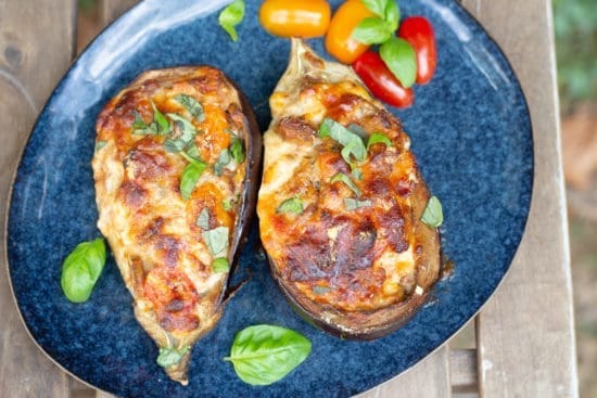 Aubergines farcies végétariennes