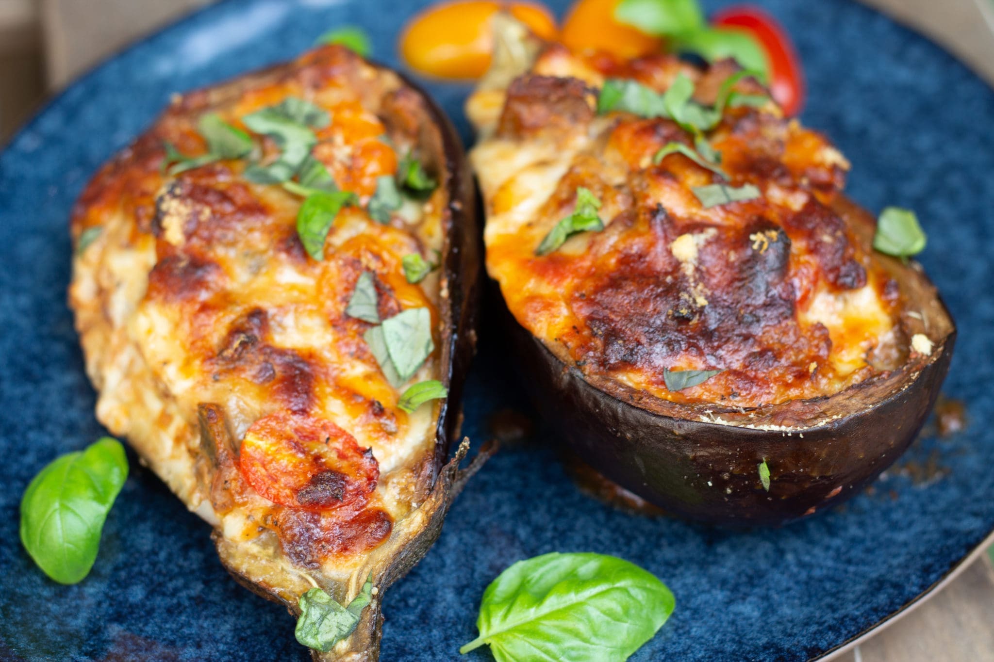 aubergines farcies végétariennes