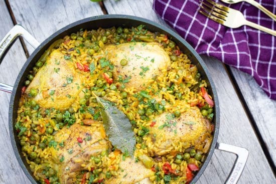 Poulet au riz façon paella ( Arroz con pollo)