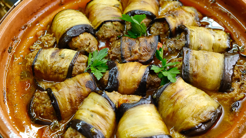 tajine aubergine à la viande hachée