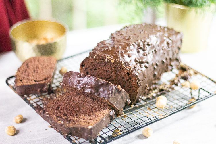 cake au chocolat / glaçage rocher parfait