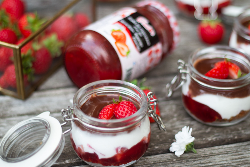 verrines de fraises