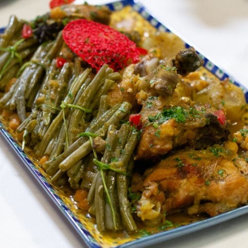 tadjine poulet aux haricots verts