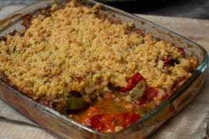 crumble poivrons tomates