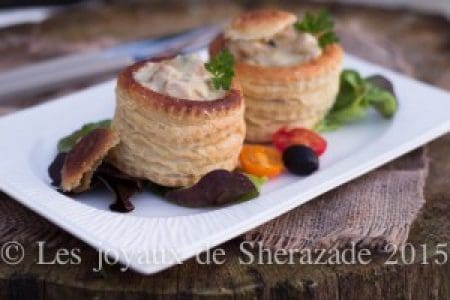 Bouchées de reine de poulet aux champignons