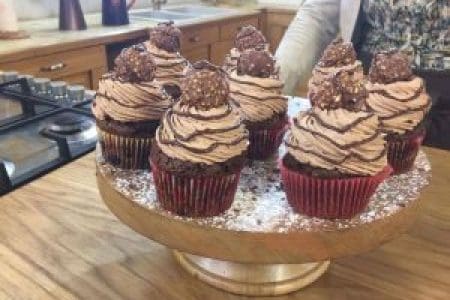 Cupcakes au ferrero rocher et nutella