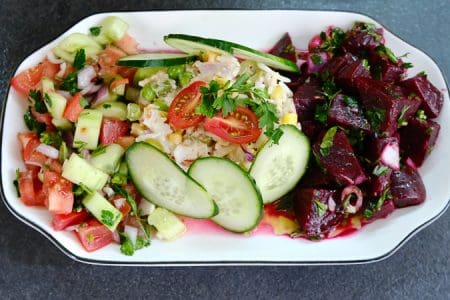 salade de bettrave / concombre/ macédoine