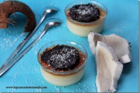 Flan à la noix de coco _chocolat