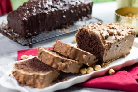 cake au chocolat / glaçage rocher parfait