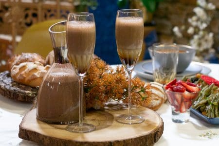 Milkshake dattes-pâte à tartiner chocolat noisettes