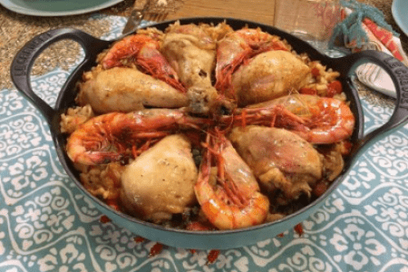 Recette de paella poulet aux fruits de mer facile