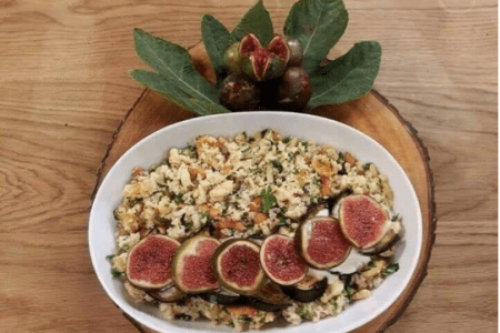 Salade de Boulgour aux aubergines et figues
